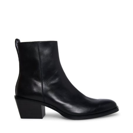 Black Steve Madden Richie Leather Men's Ankle Boots | PH 3648TWC